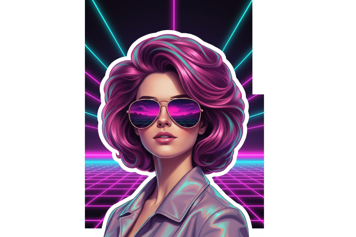 Retro 80s Neon Airbrush