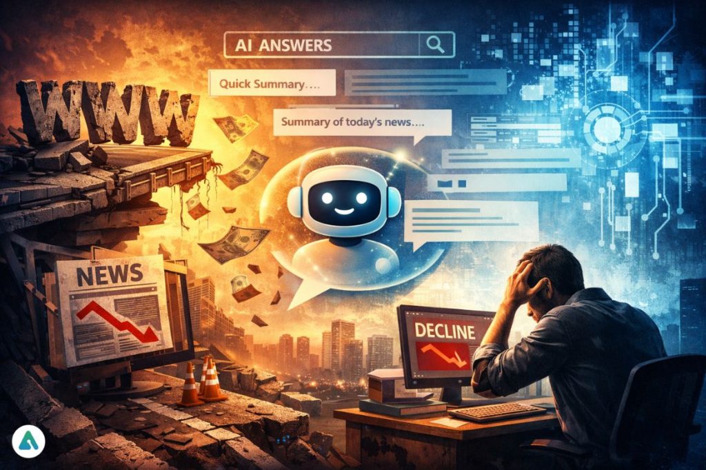 AI web traffic decline