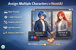 NovelAI assign multiple characters
