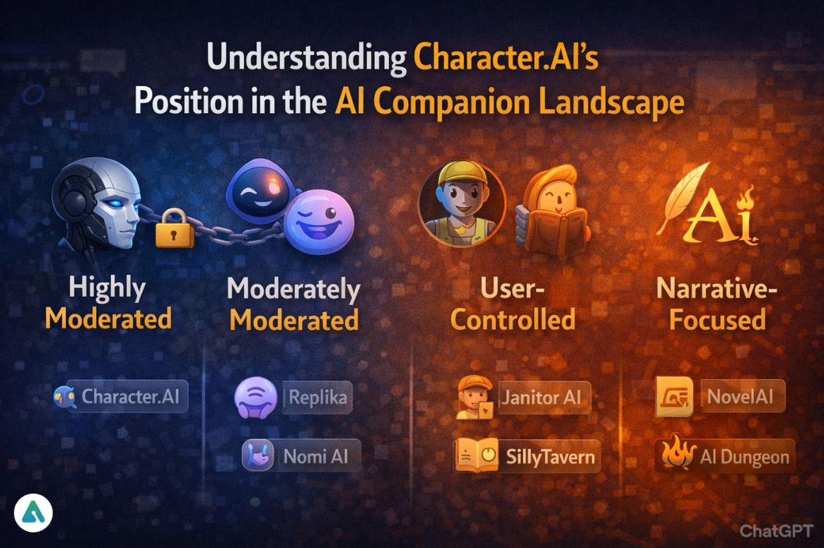 Understanding Character.AI's Position in the AI Companion Landscape