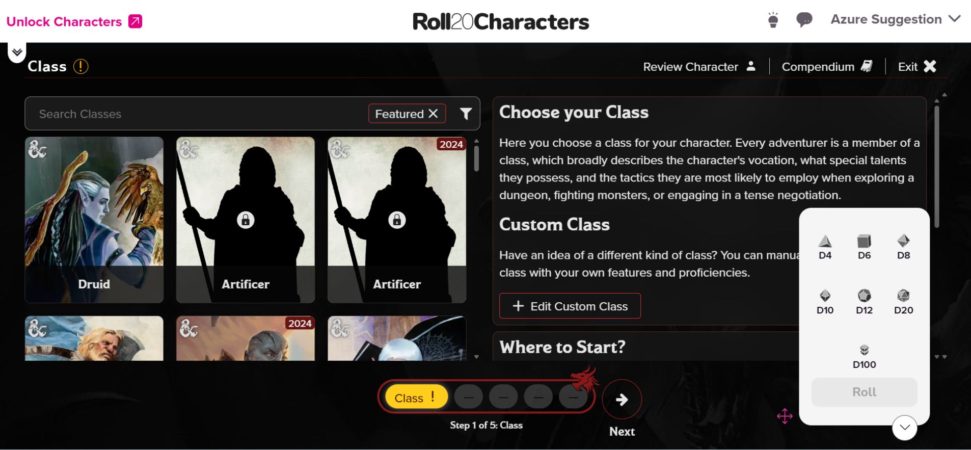 Non-AI Character Creator