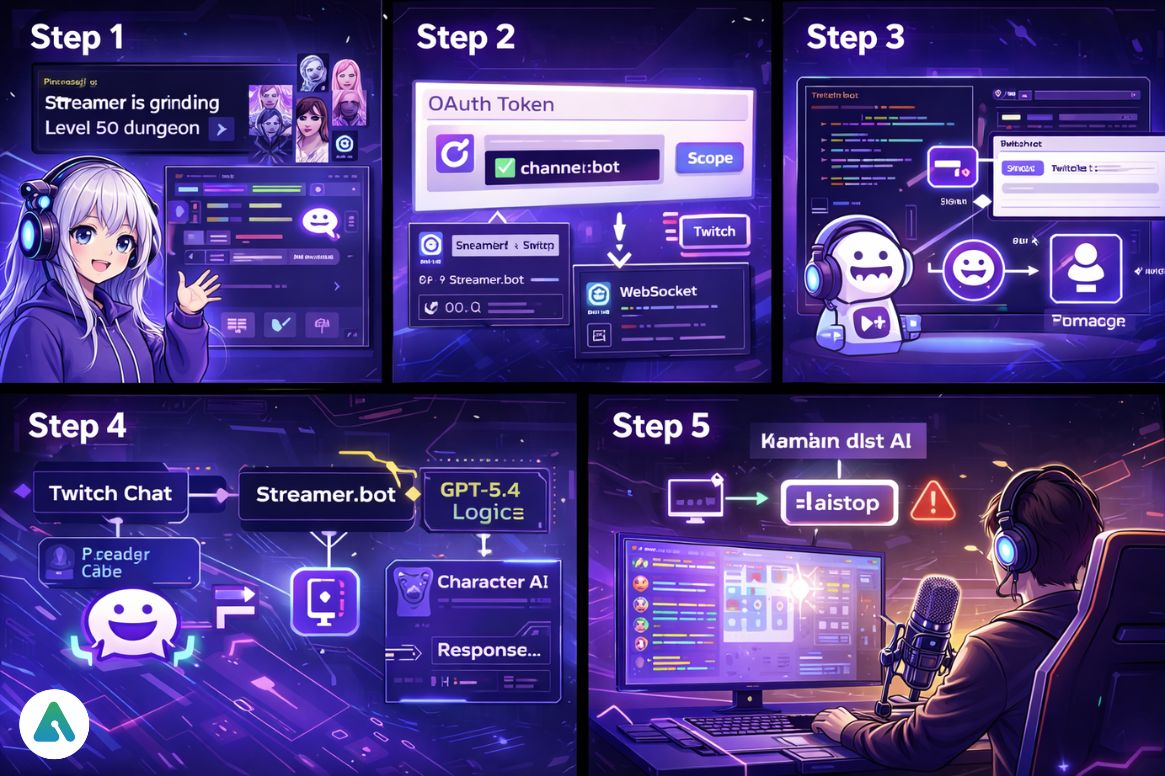 steps to Link Character AI to Twitch Chat