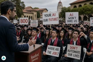 AI commencement backlash