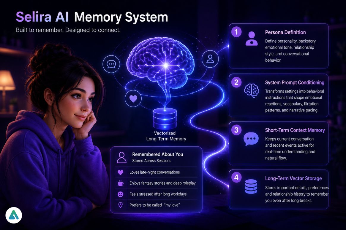 How Selira AI Memory System Actually Works
