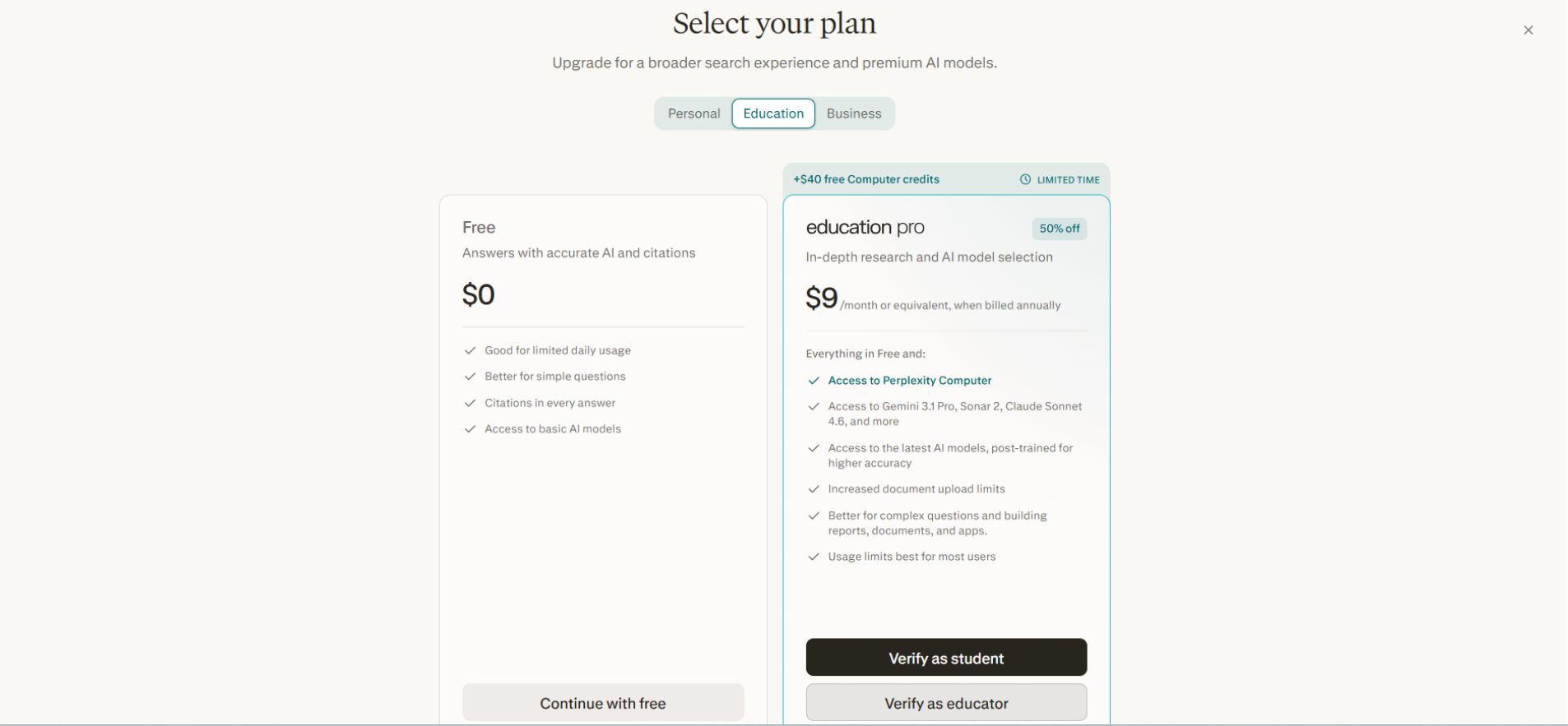 Perplexity-education-pro-plan
