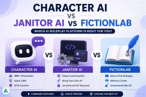 Character AI vs Janitor AI vs FictionLab