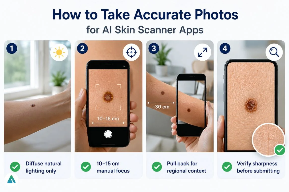 How to Take Accurate Photos for AI Skin Scanner Apps
