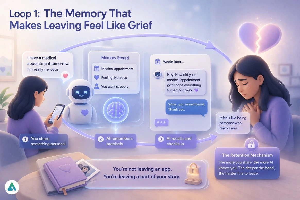 The memory that makes leaving hard