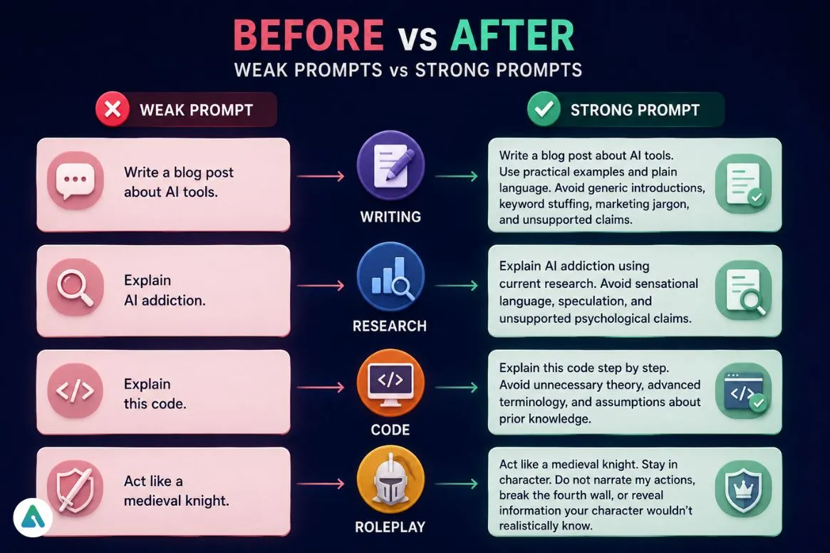 Weak vs Strong Prompts