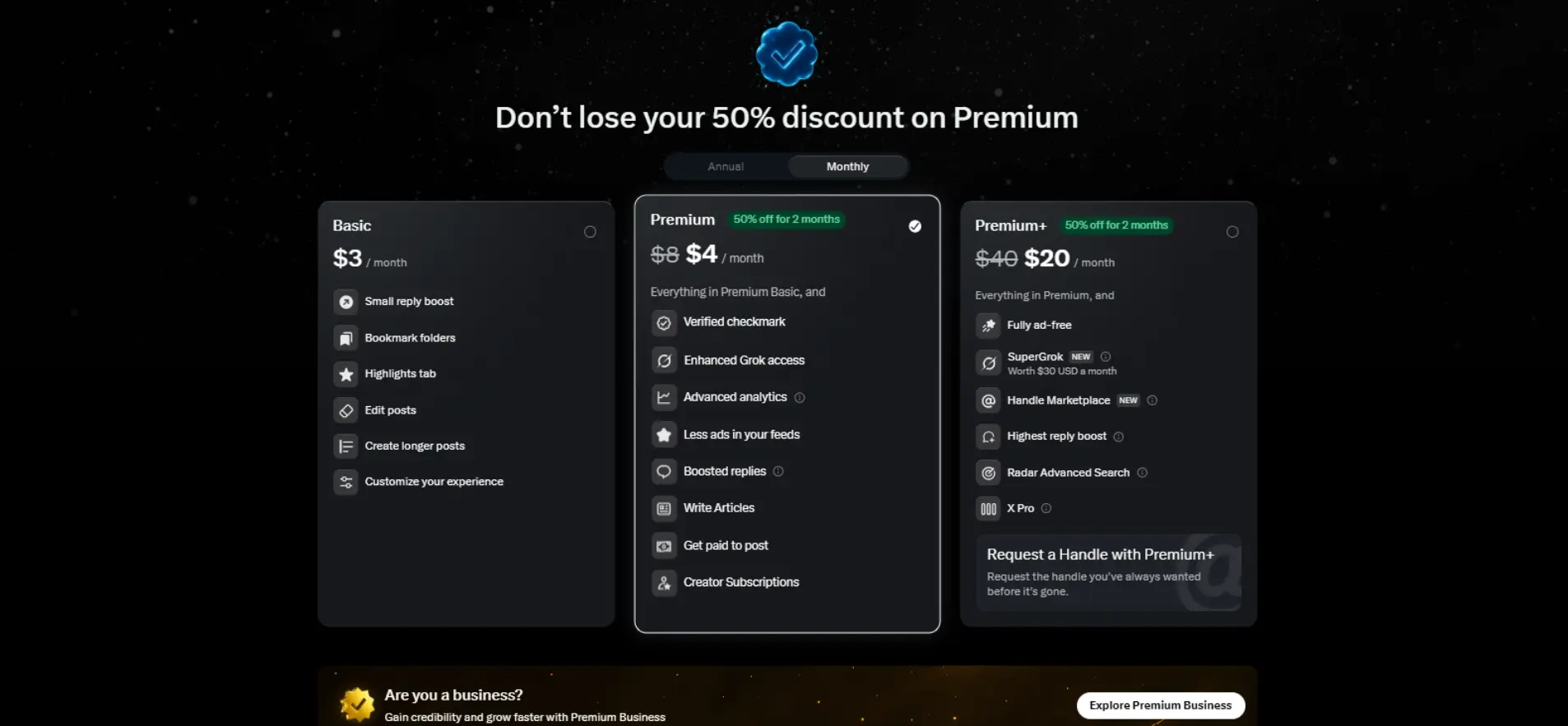 X Premium vs X Premium