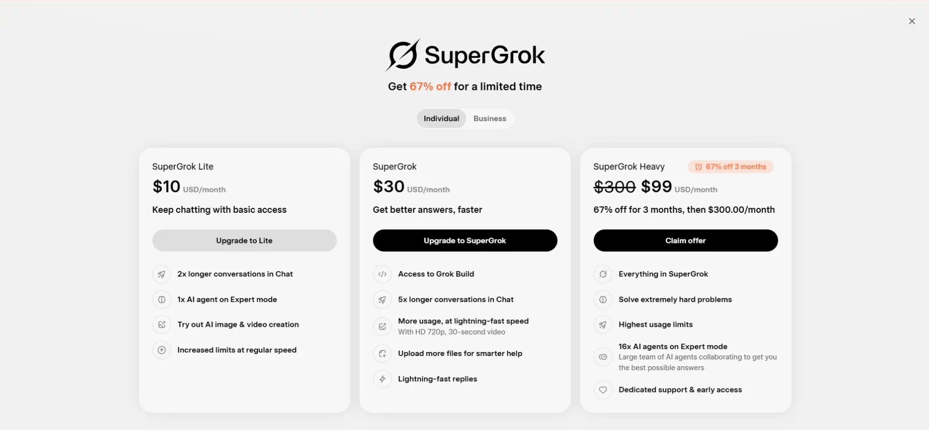 supergrok-pricing-plans