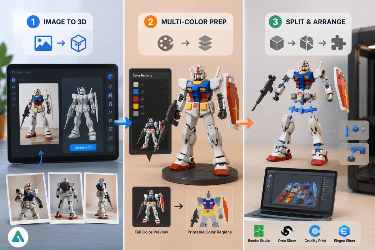 3D printing workflow steps