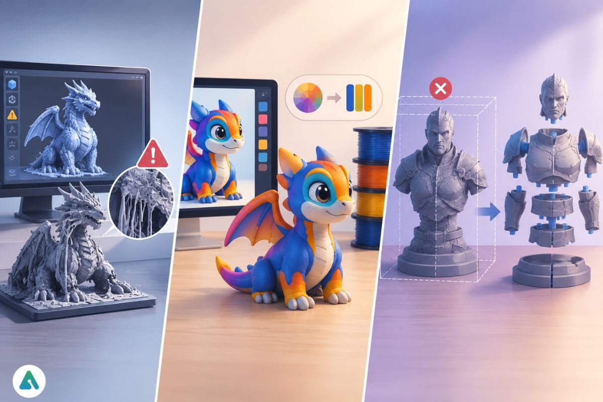 AI 3D printing challenges