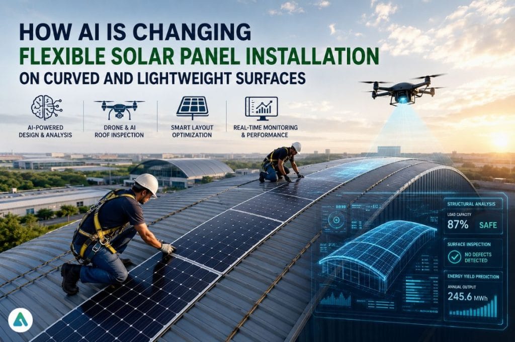AI flexible solar panels installation
