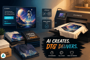 AI-generated art and DTG printing