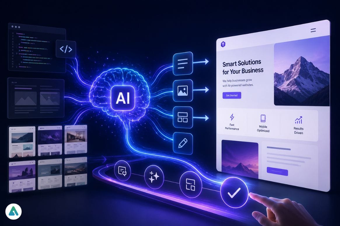 AI-powered website design in action