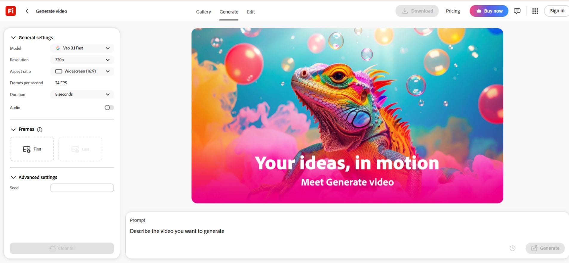 Adobe Firefly Video