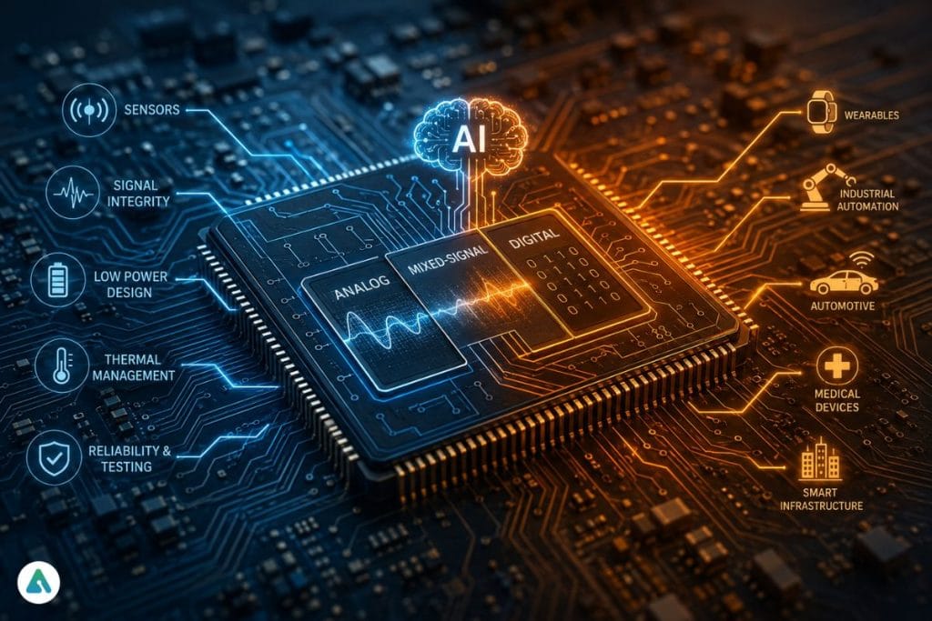 Mixed-signal IC design for AI devices