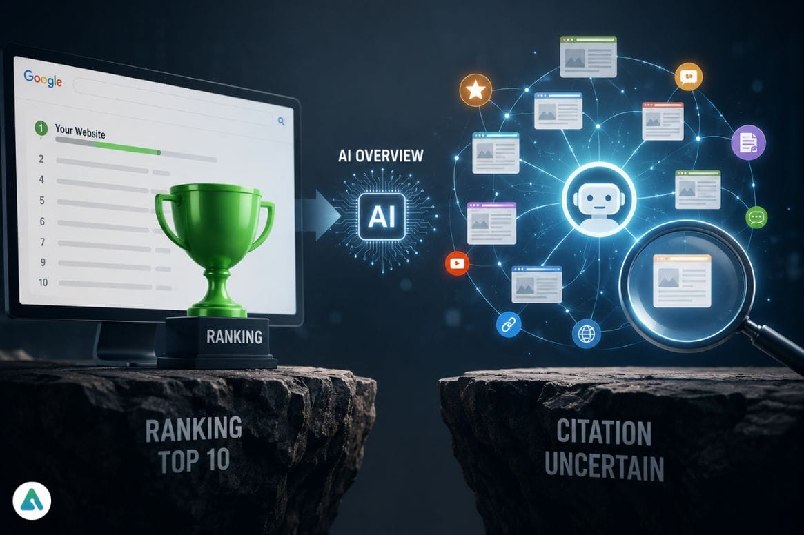 Search ranking vs AI network comparison
