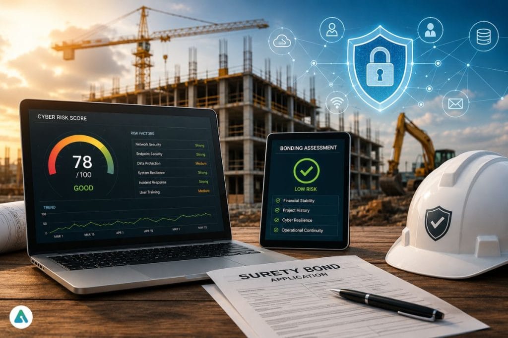 cyber risk scoring for surety bonds