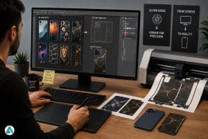 AI phone skin design