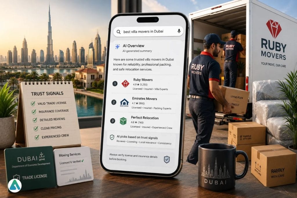 AI search Dubai movers 