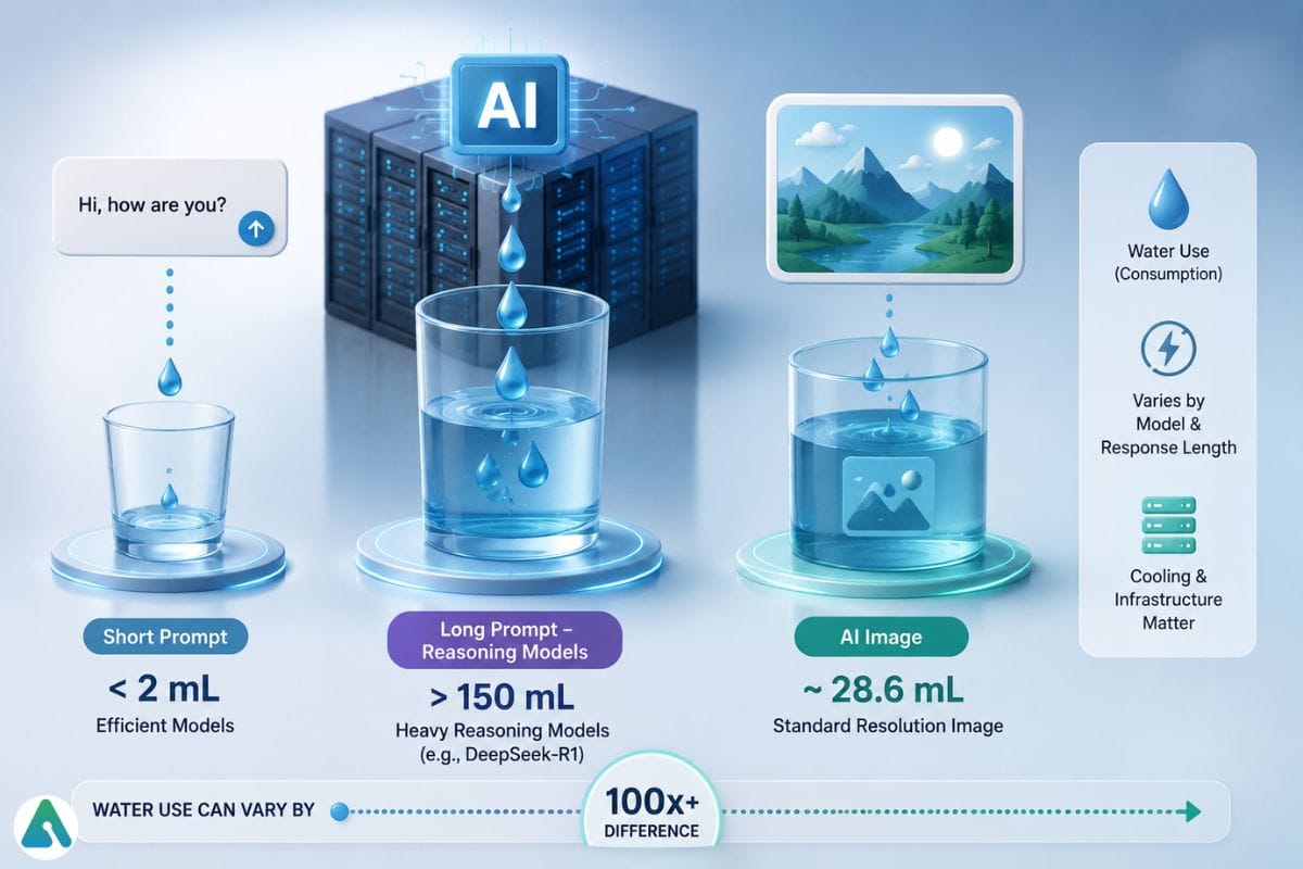 How Much Water Does One AI Prompt Use