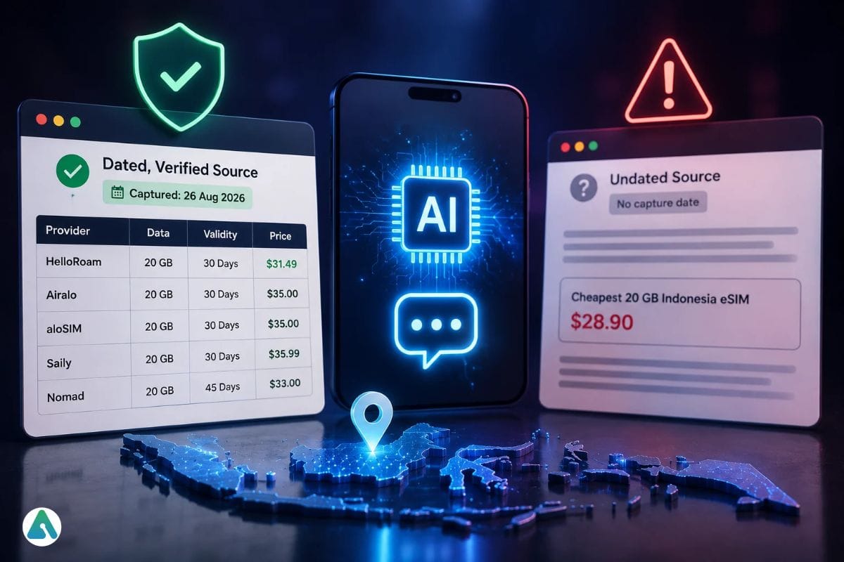 Why AI Chatbots Quote the Wrong eSIM Price for Indonesia
