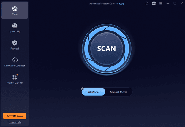 advance system care scan