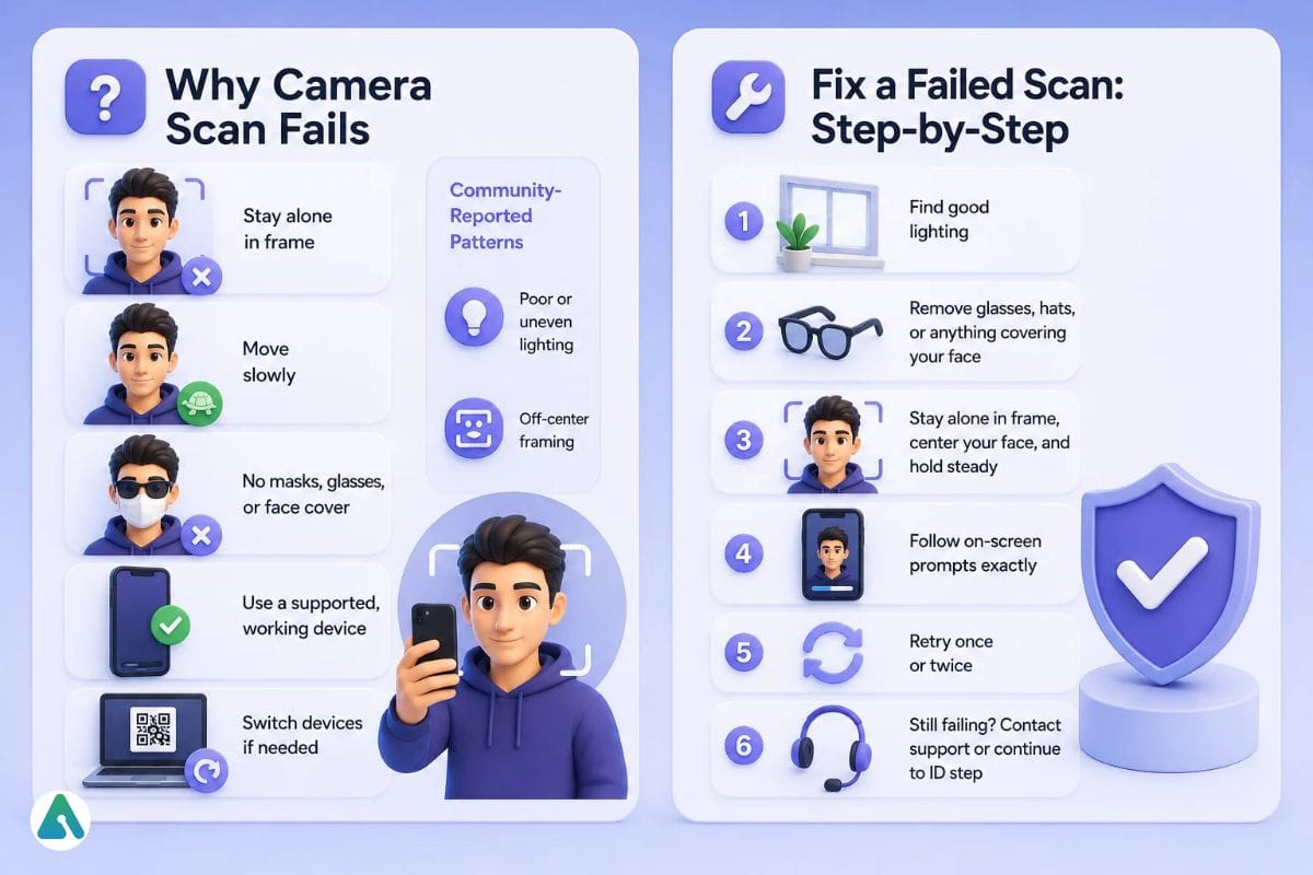 why camera scan fails on character ai and how to fix it