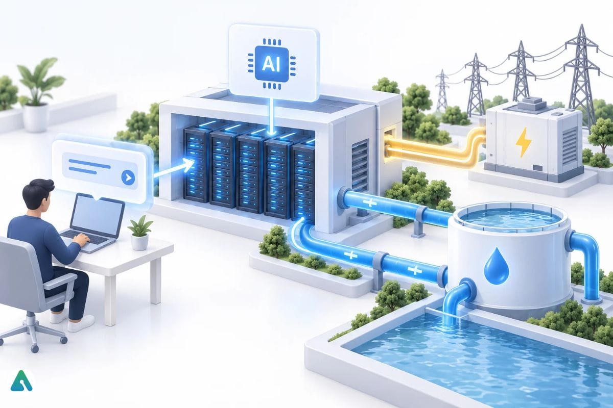 AI data center water and energy use
