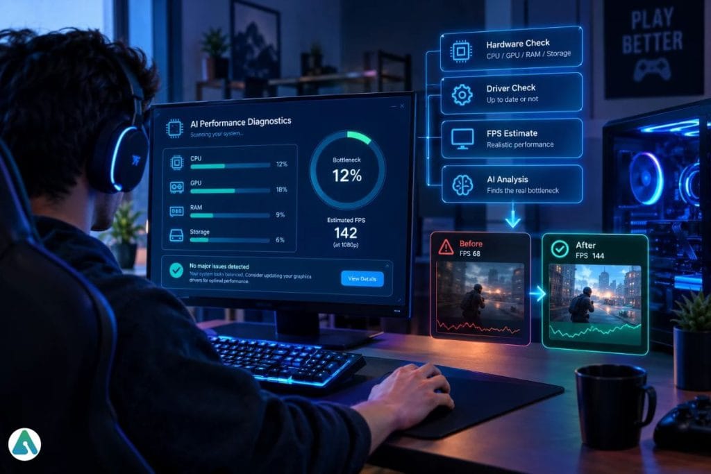 AI gaming performance diagnostics