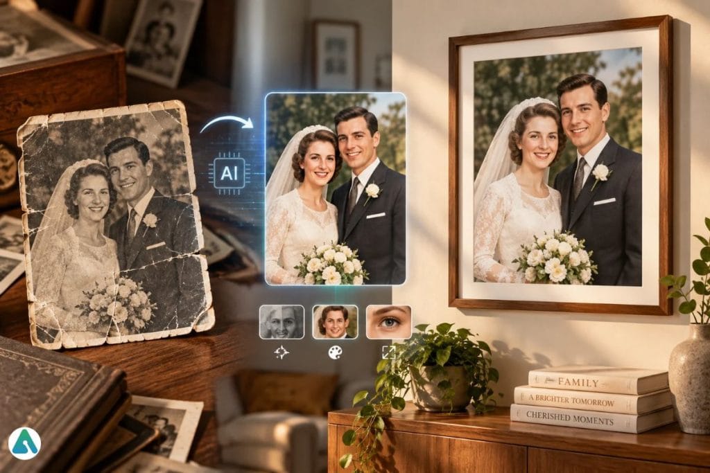 AI photo restoration