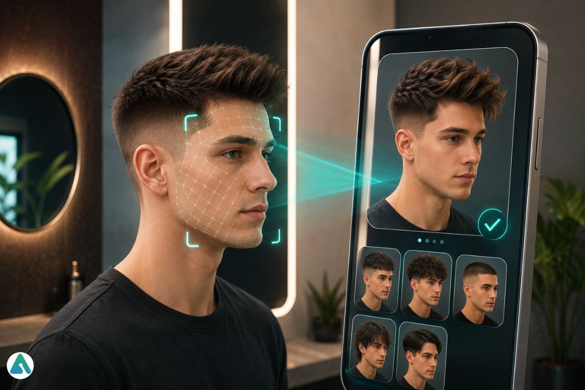 AI short haircut try-on tool