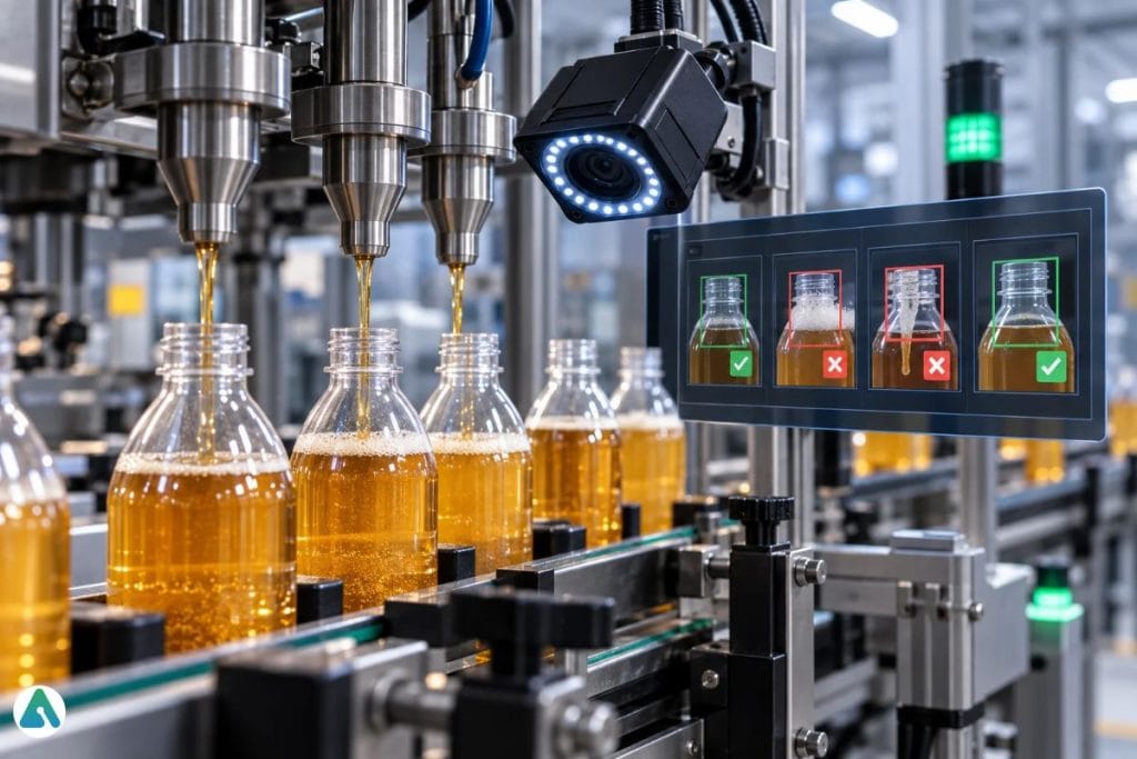 AI vision filling line quality control