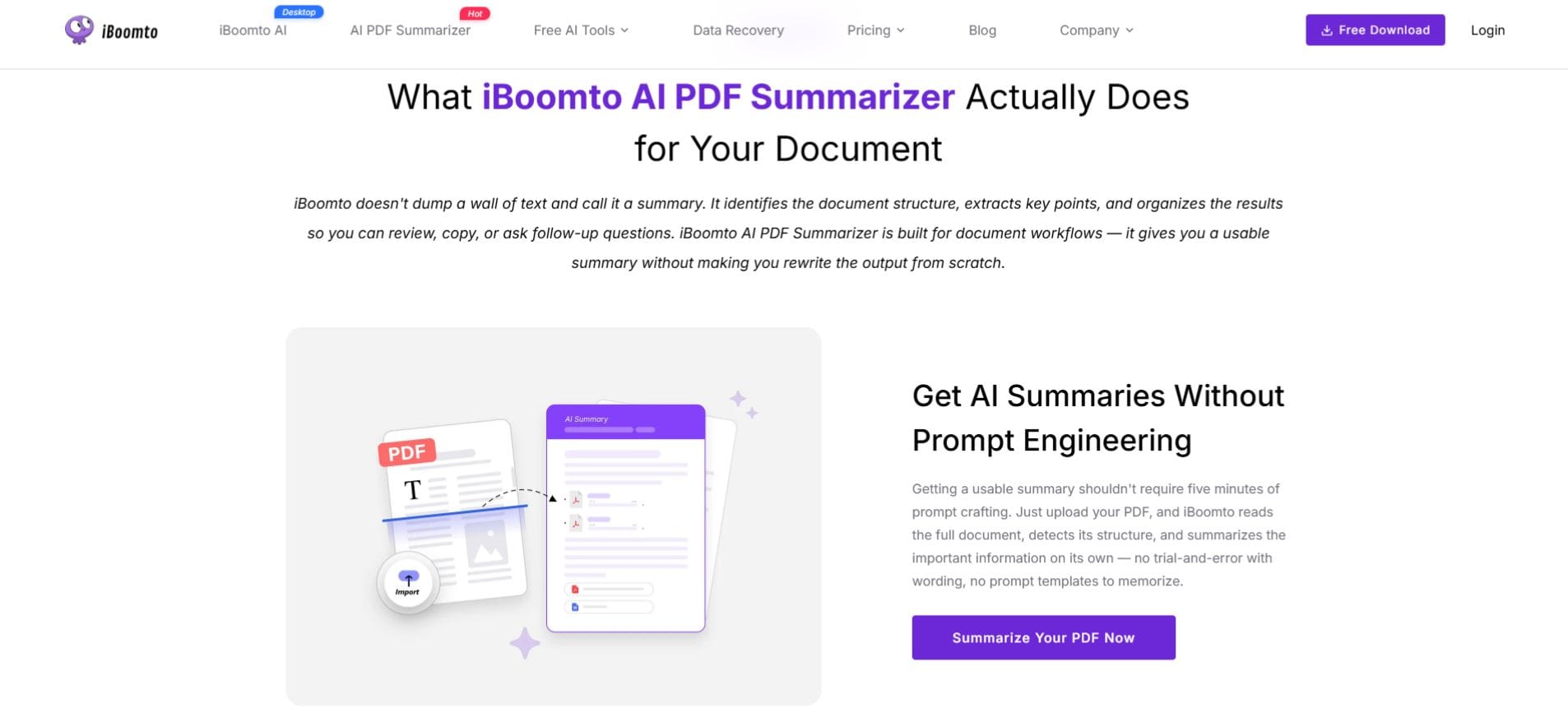 What Is iBoomto AI PDF Summarizer