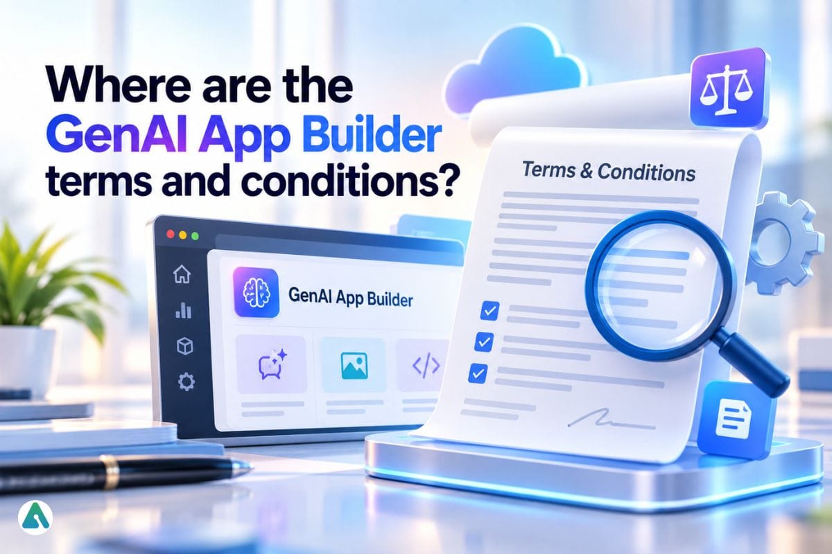 Where are the GenAI App Builder terms and conditions