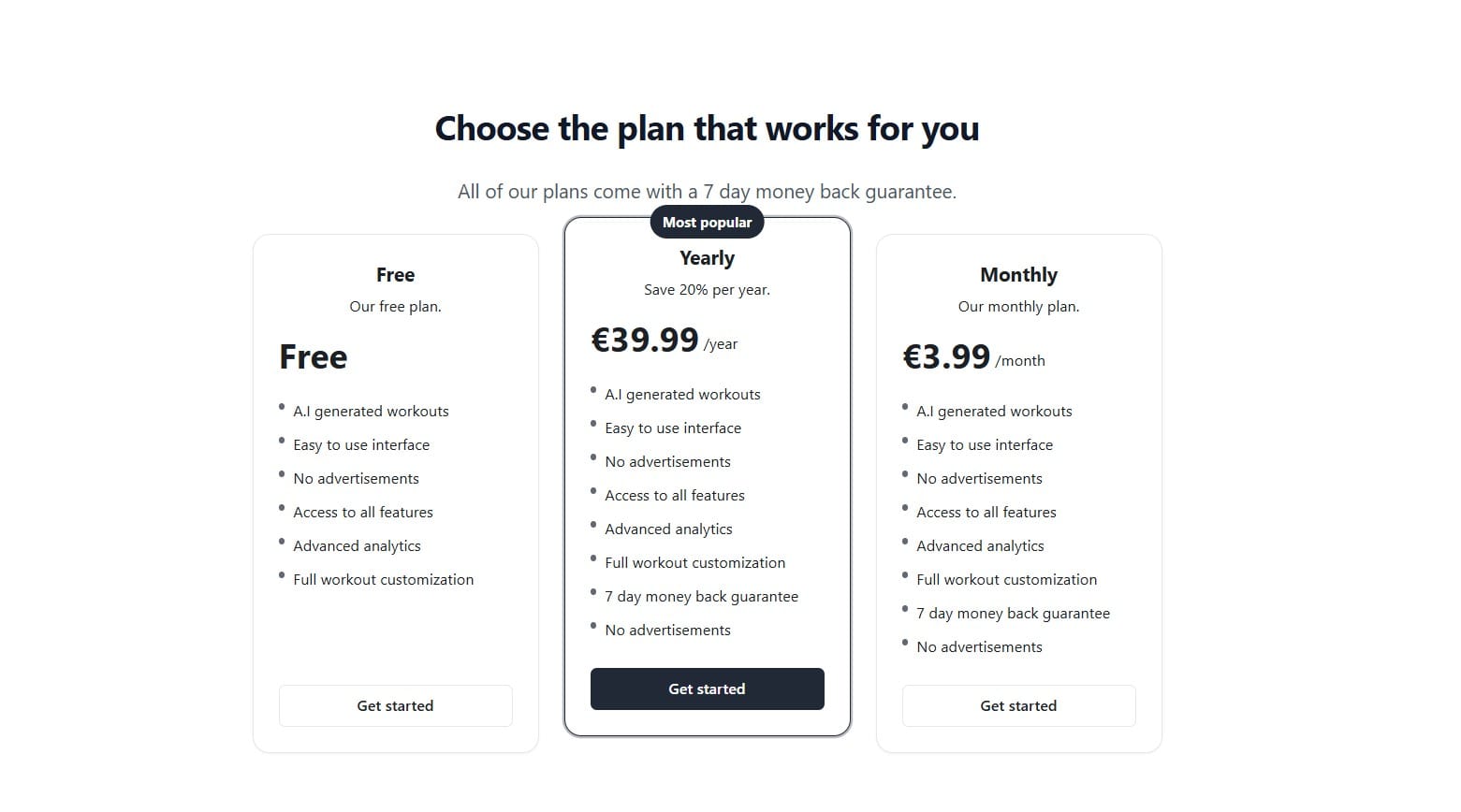 gymbuddy ai pricing