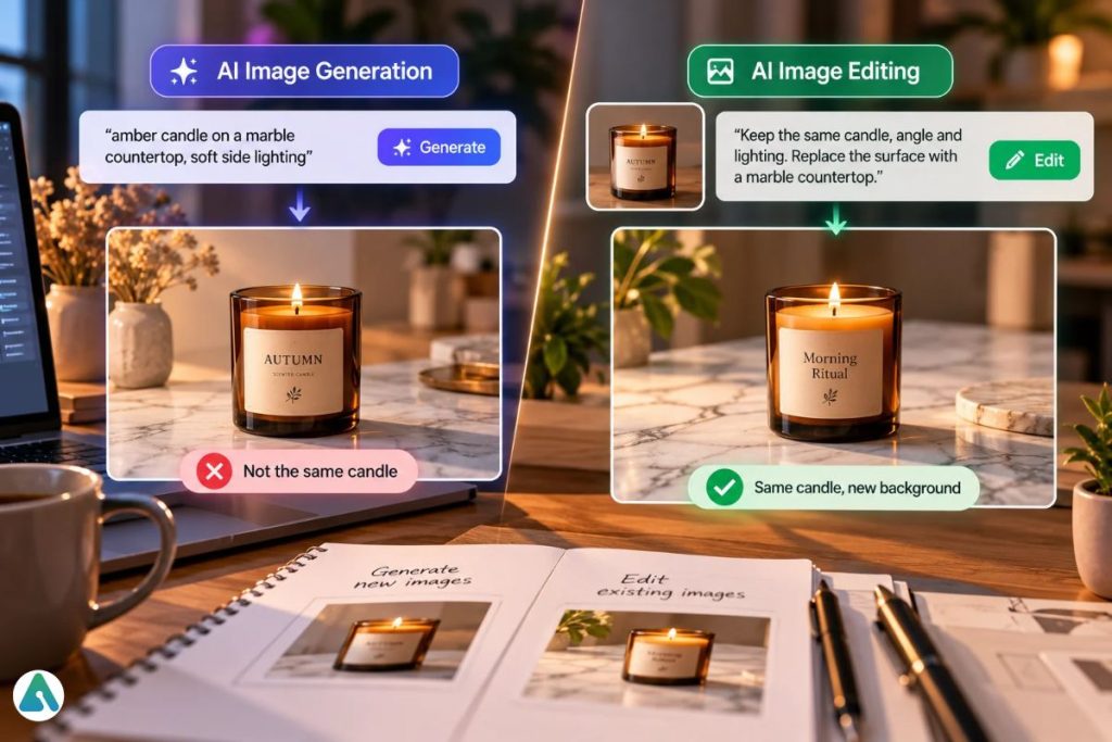 AI image generation vs editing