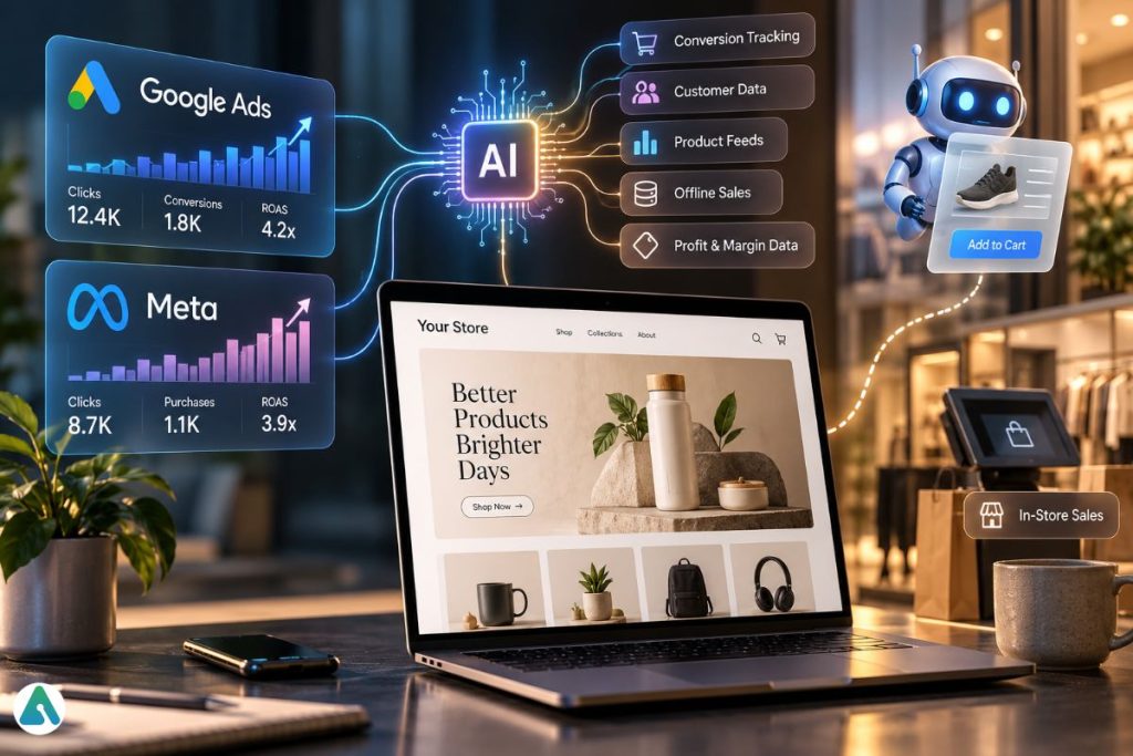 Ecommerce platform for AI advertising