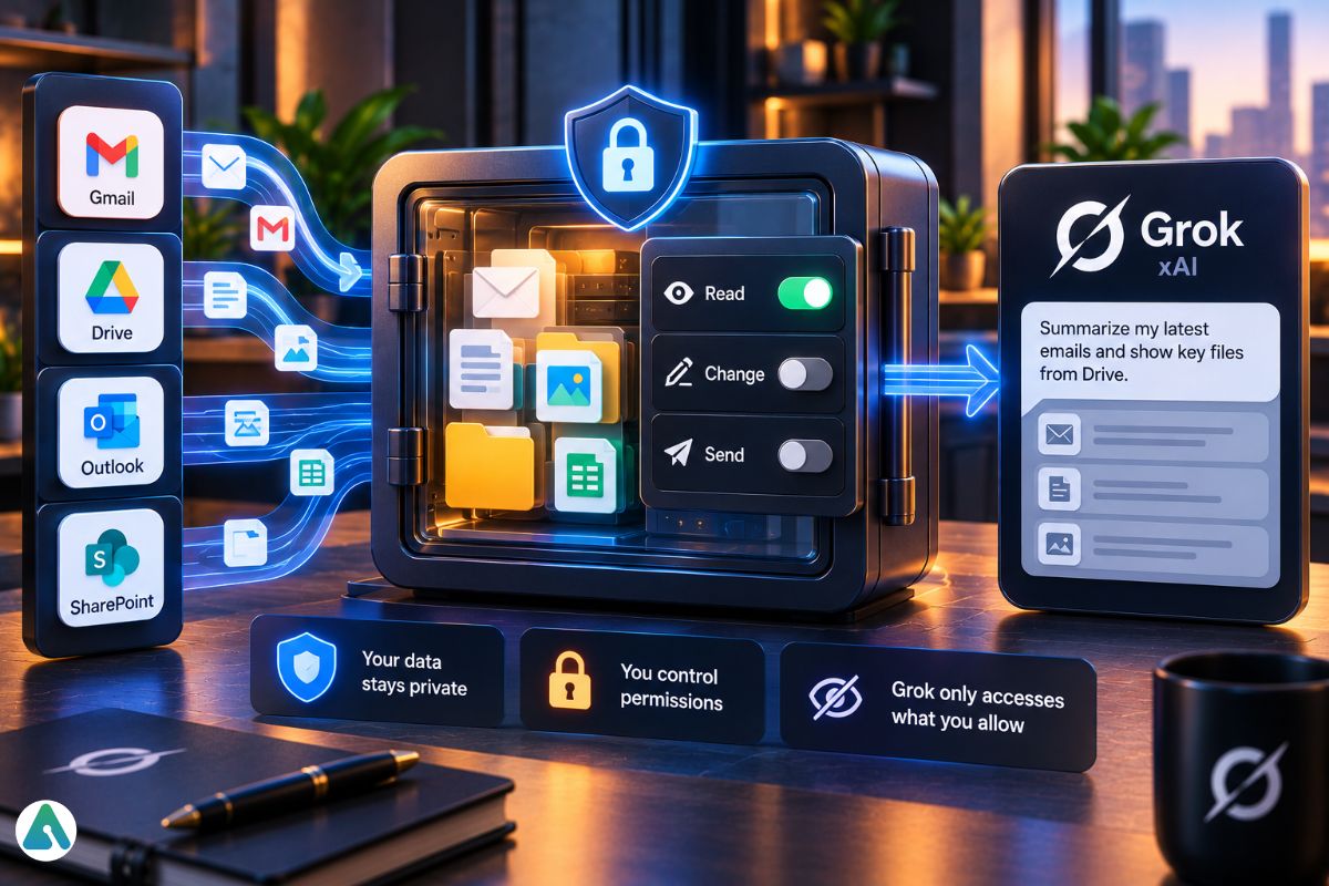 Is It Safe to Connect Gmail, Drive or SharePoint to Grok