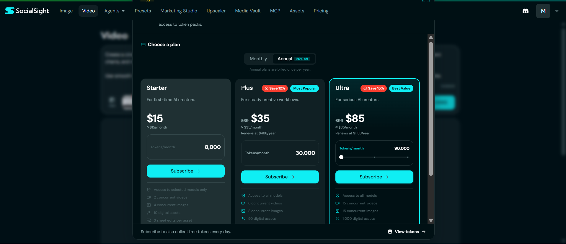 socialsightAI PRICING