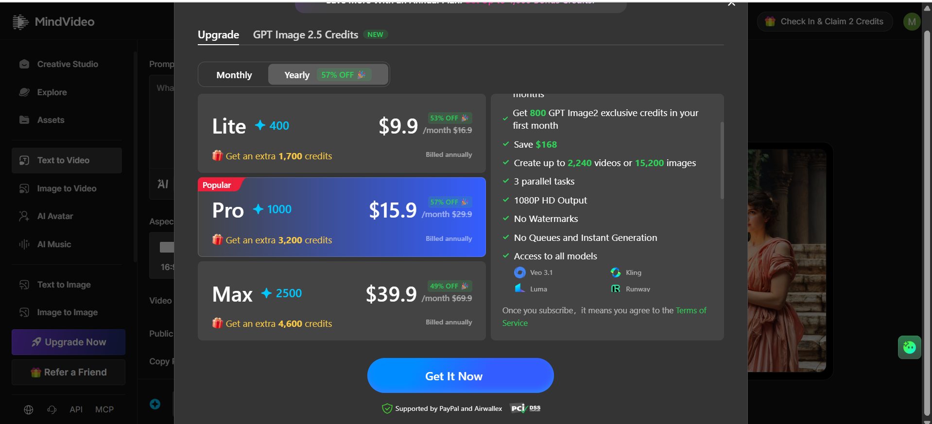 Mindvideo ai pricing