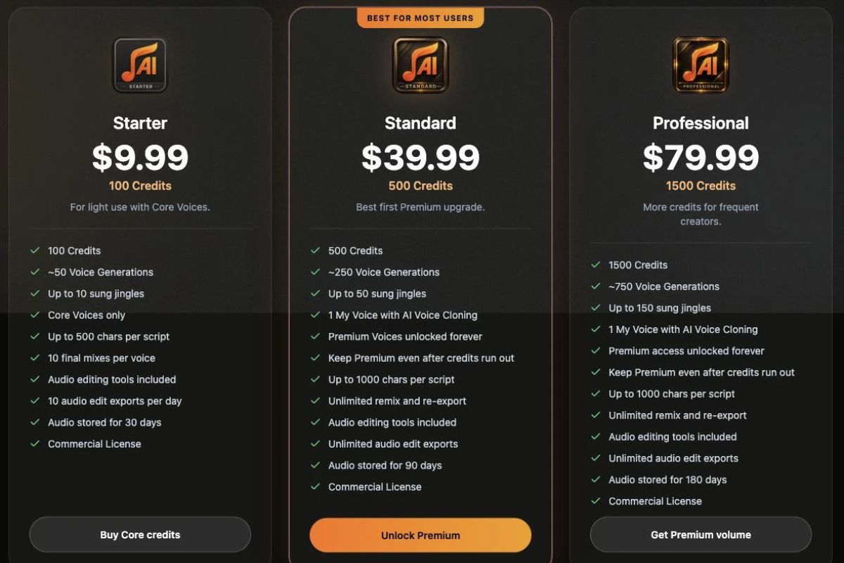 ai jingle maker pricing