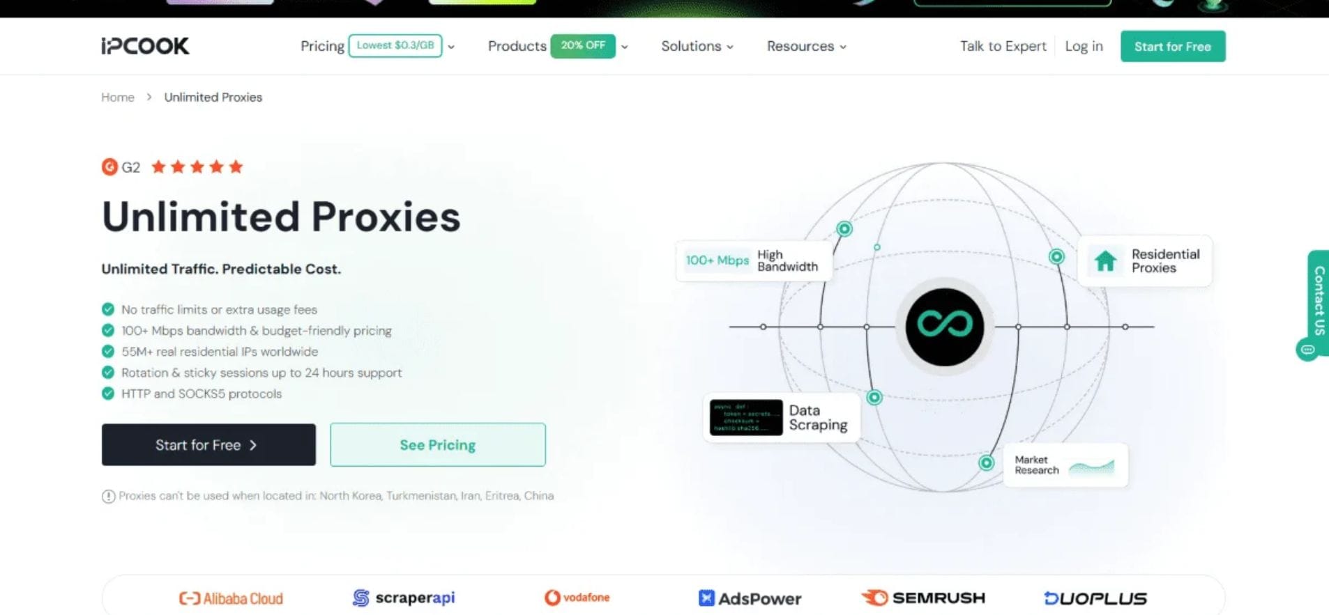 IPcook Unlimited Proxies