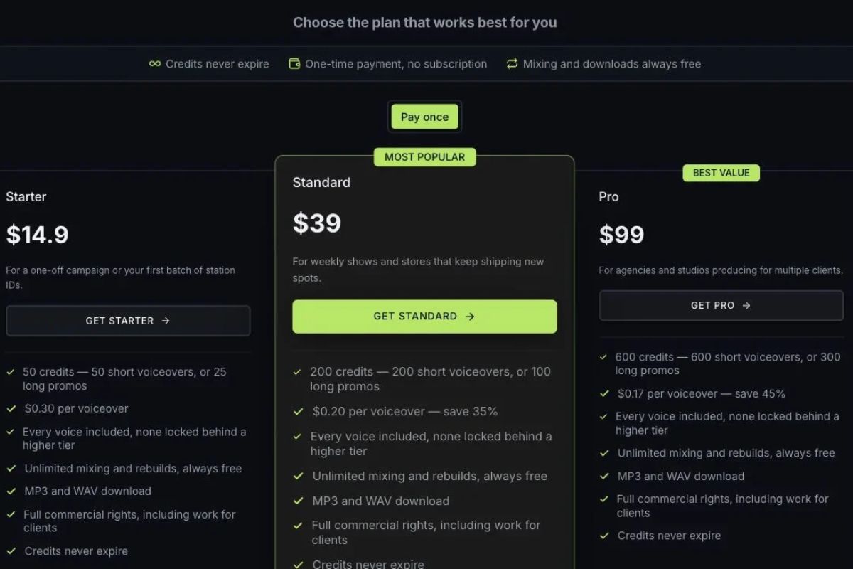 jinglelark pricing