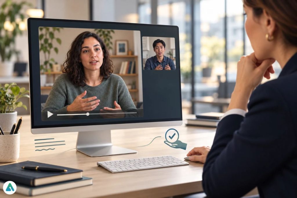 one-way video interviews