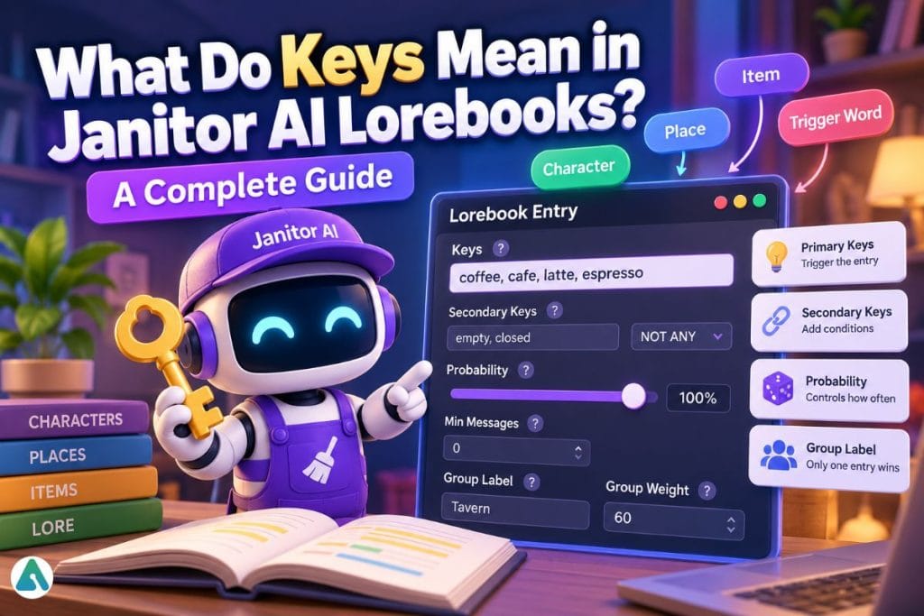 what does keys mean in lorebooks for janitor ai